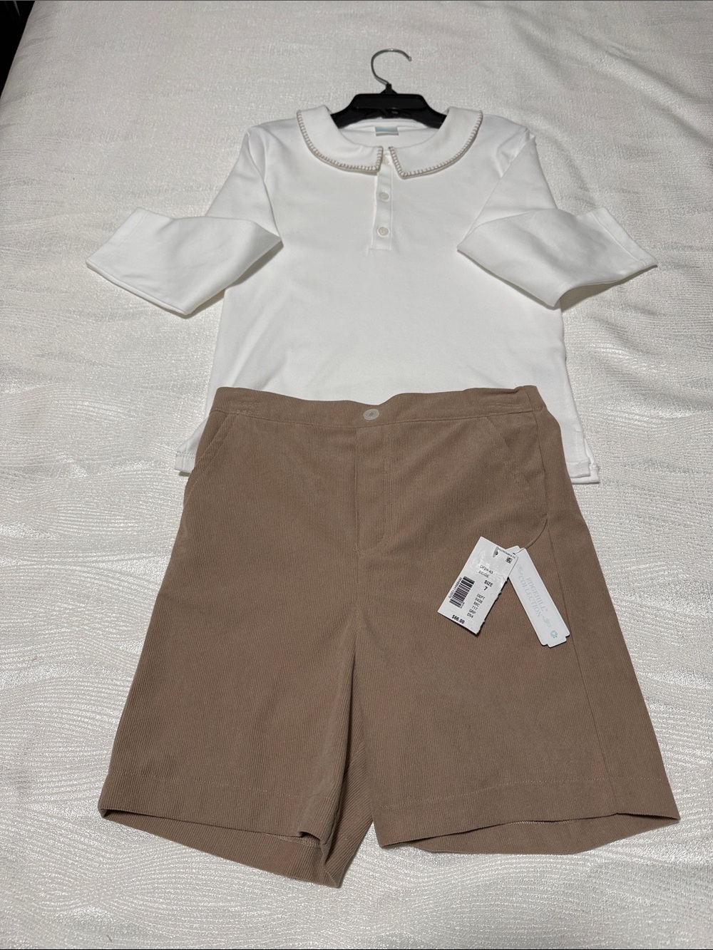 HEDGEHILL COLLECTION  ..Kids classic High-Waist Shorts in Brown size 7
